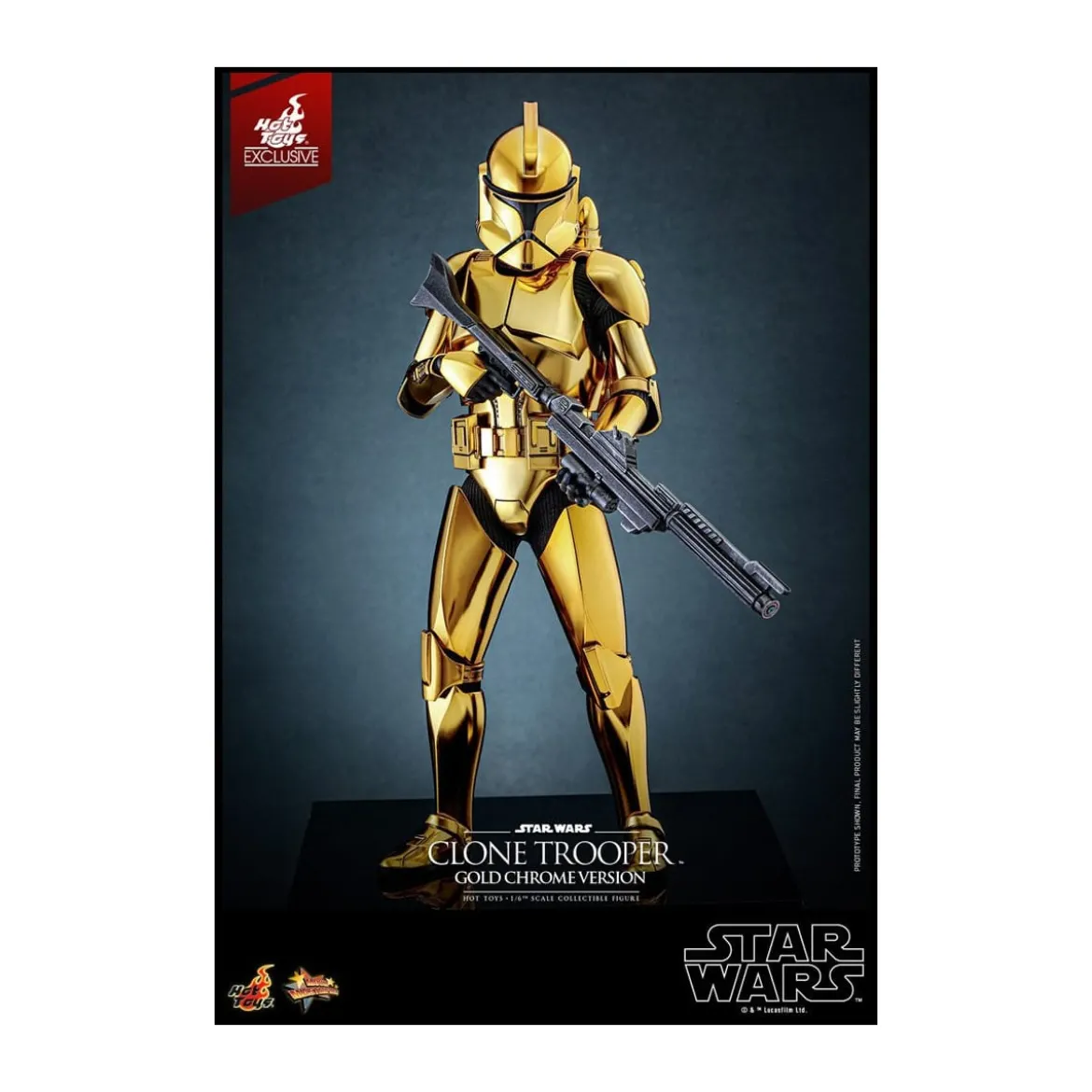 Hot toys Star Wars - Clone Trooper Gold Chrome Version 1/6 Toy Fair Exclusive