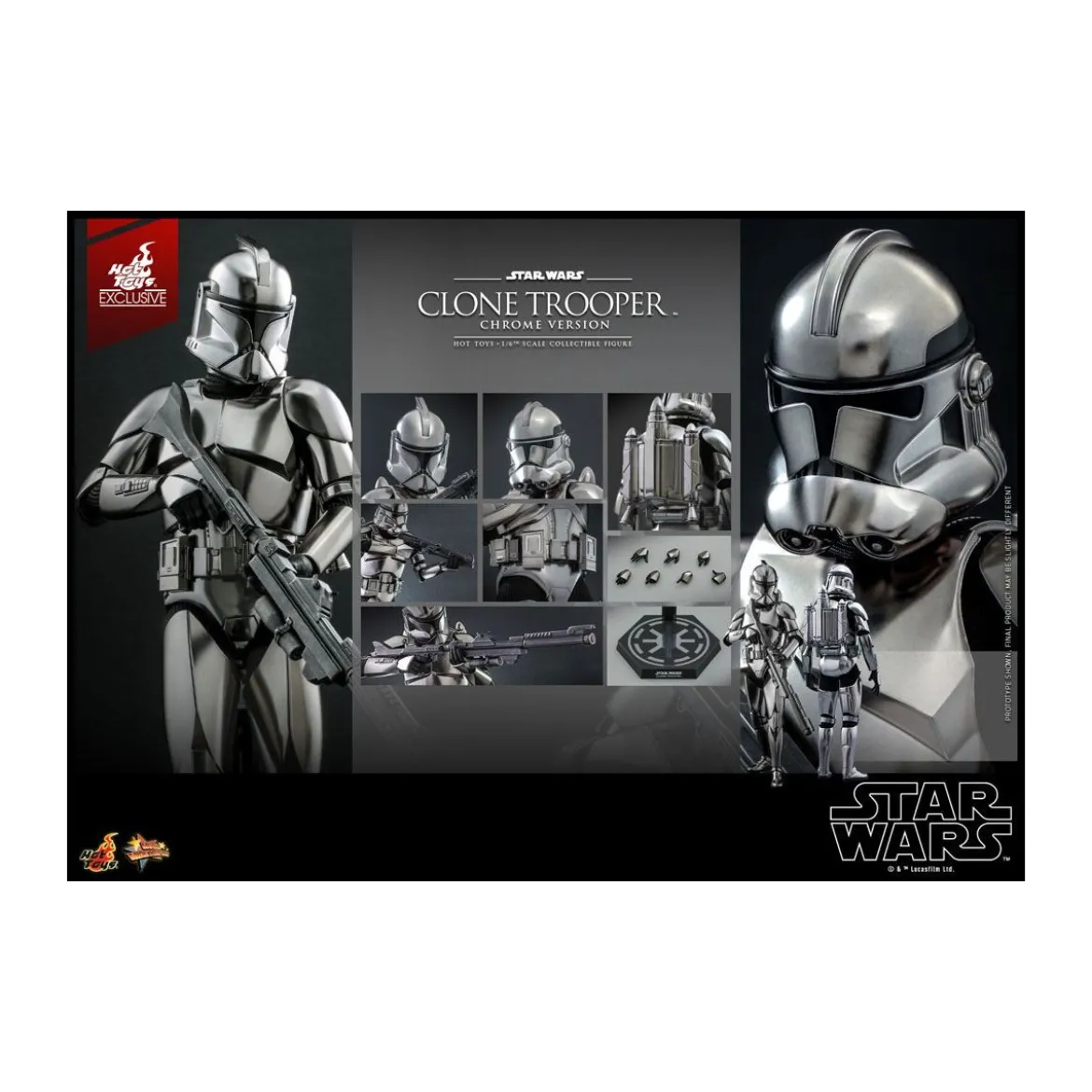 Hot toys Star Wars - Clone Trooper Chrome Version 1/6 2022 Convention Exclusive