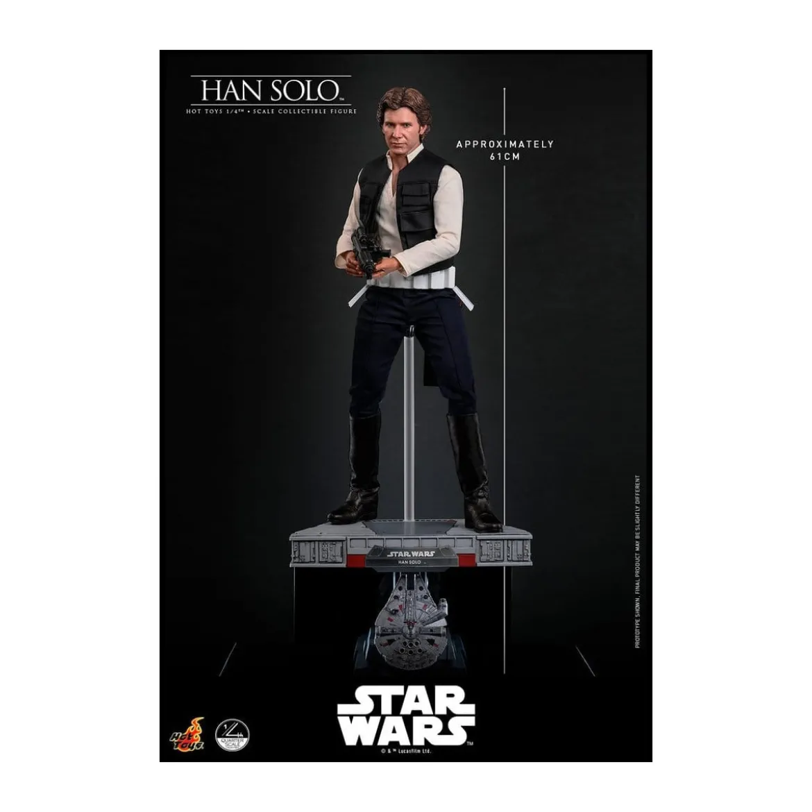 Hot Toys Star Wars Episode IV - Han Solo Movie Quarter Scale Collectible Figure