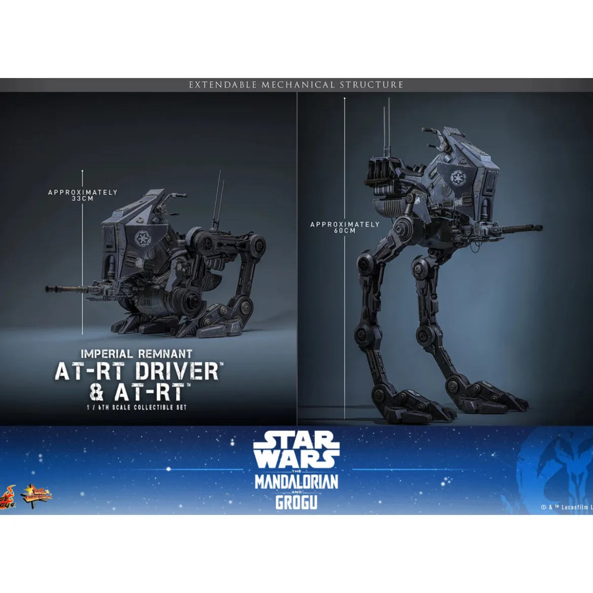 Hot Toys Star Wars - Imperial Remnant AT-RT Driver & AT-RT 60 MMS 1/6 - Star Wars: The Mandalorian & Grogu