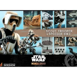 Hot Toys Star Wars Mandalorian Scout Trooper et speeder Bike TMS017
