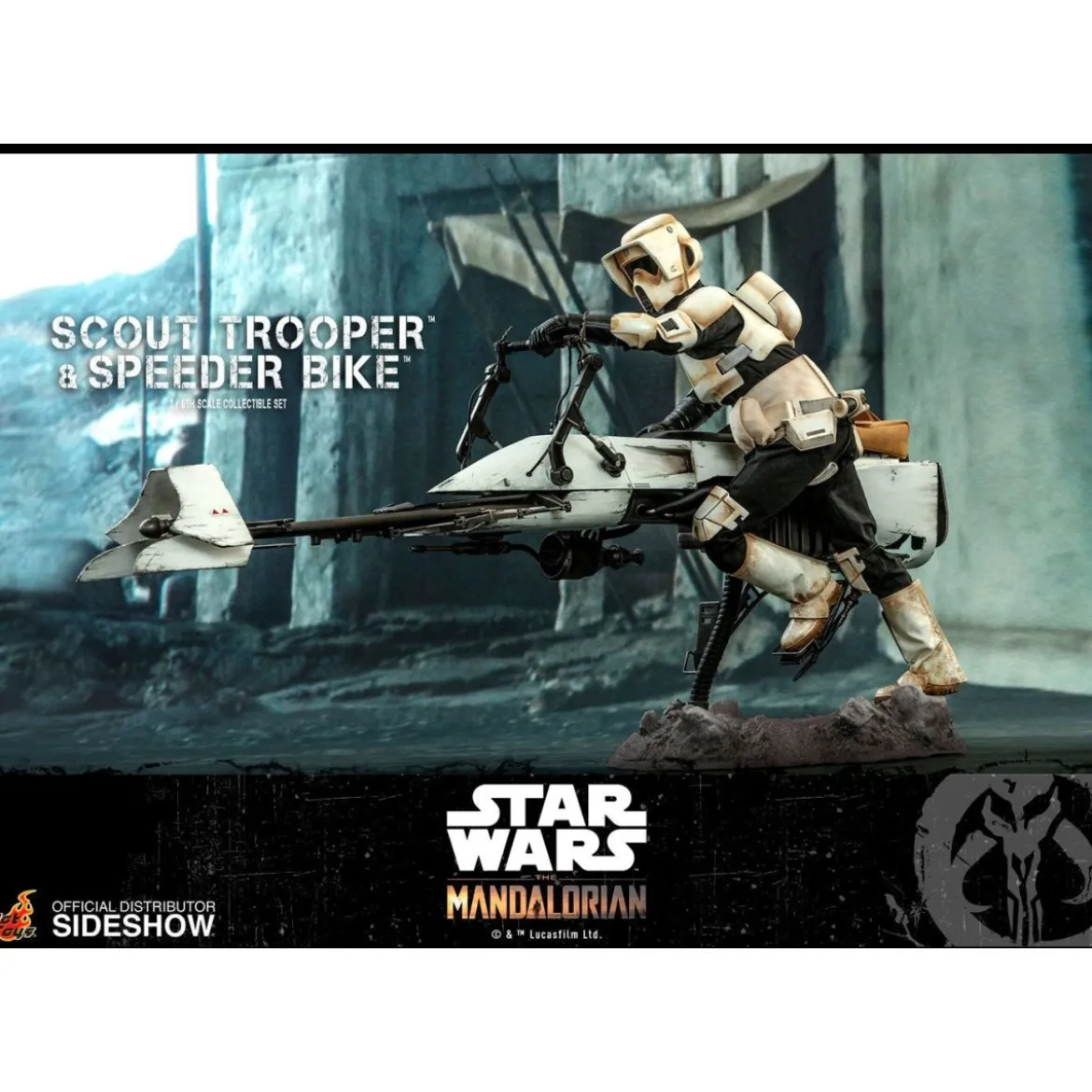 Hot Toys Star Wars Mandalorian Scout Trooper et speeder Bike TMS017