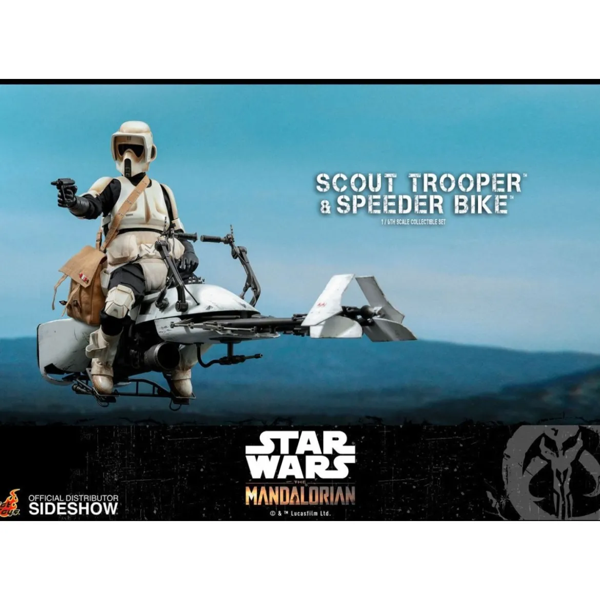 Hot Toys Star Wars Mandalorian Scout Trooper et speeder Bike TMS017