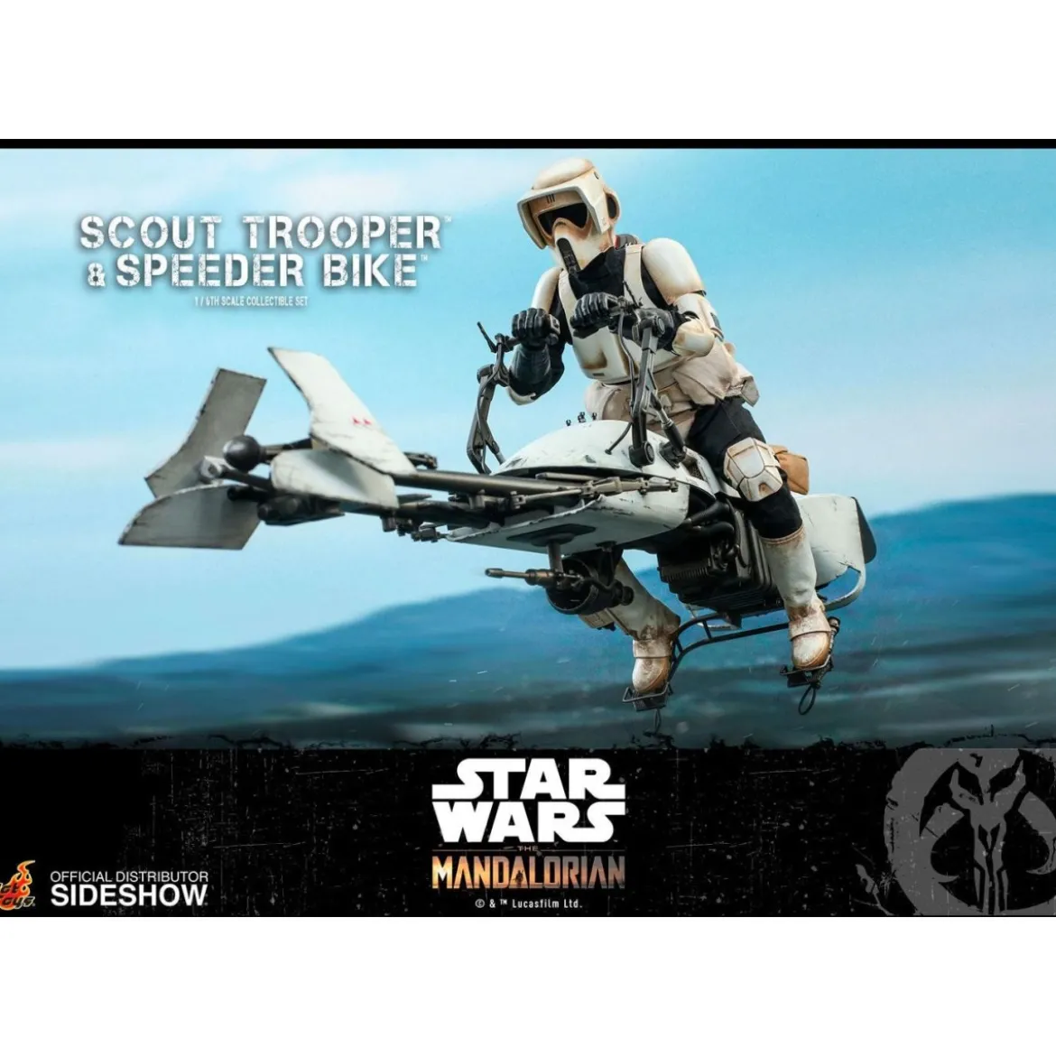 Hot Toys Star Wars Mandalorian Scout Trooper et speeder Bike TMS017