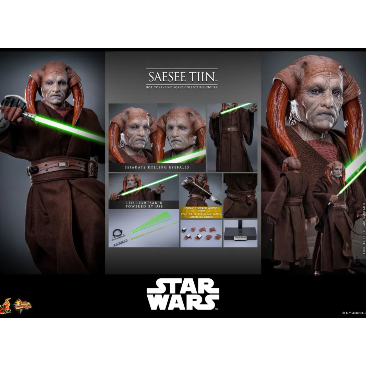 Hot Toys Star Wars - Saesee Tiin MMS1/6 - La Revanche des Sith