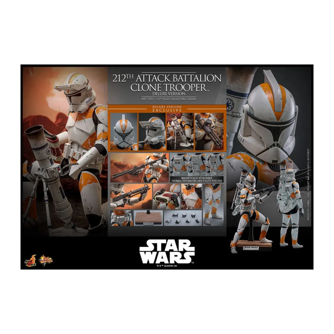 Hot Toys Star Wars - 212th Attack Battalion Clone Trooper Deluxe Version - The Clone Wars 1/6