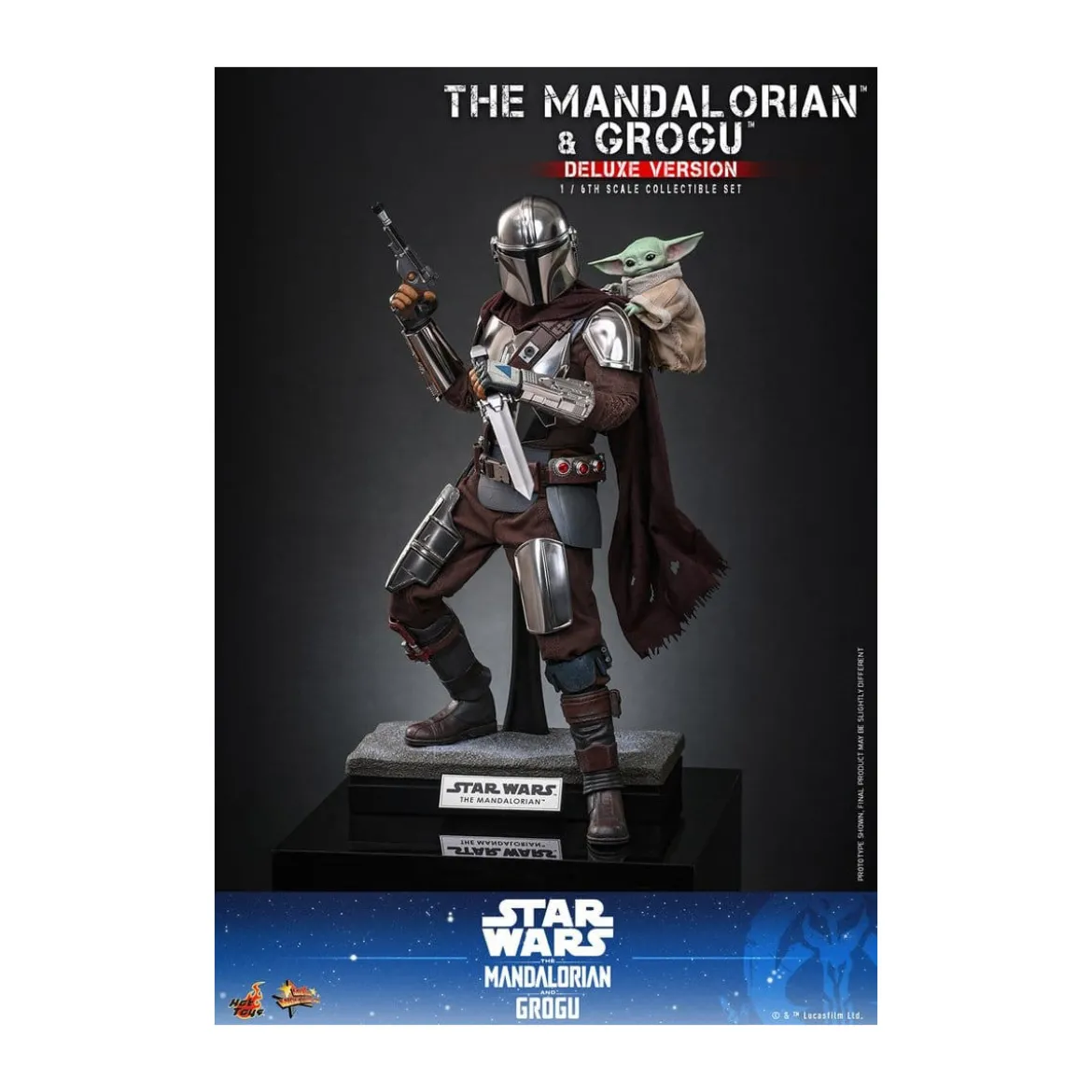Hot Toys Star Wars - The Mandalorian and Grogu (Deluxe Version) MMS 1/6 - Star Wars: The Mandalorian & Grogu