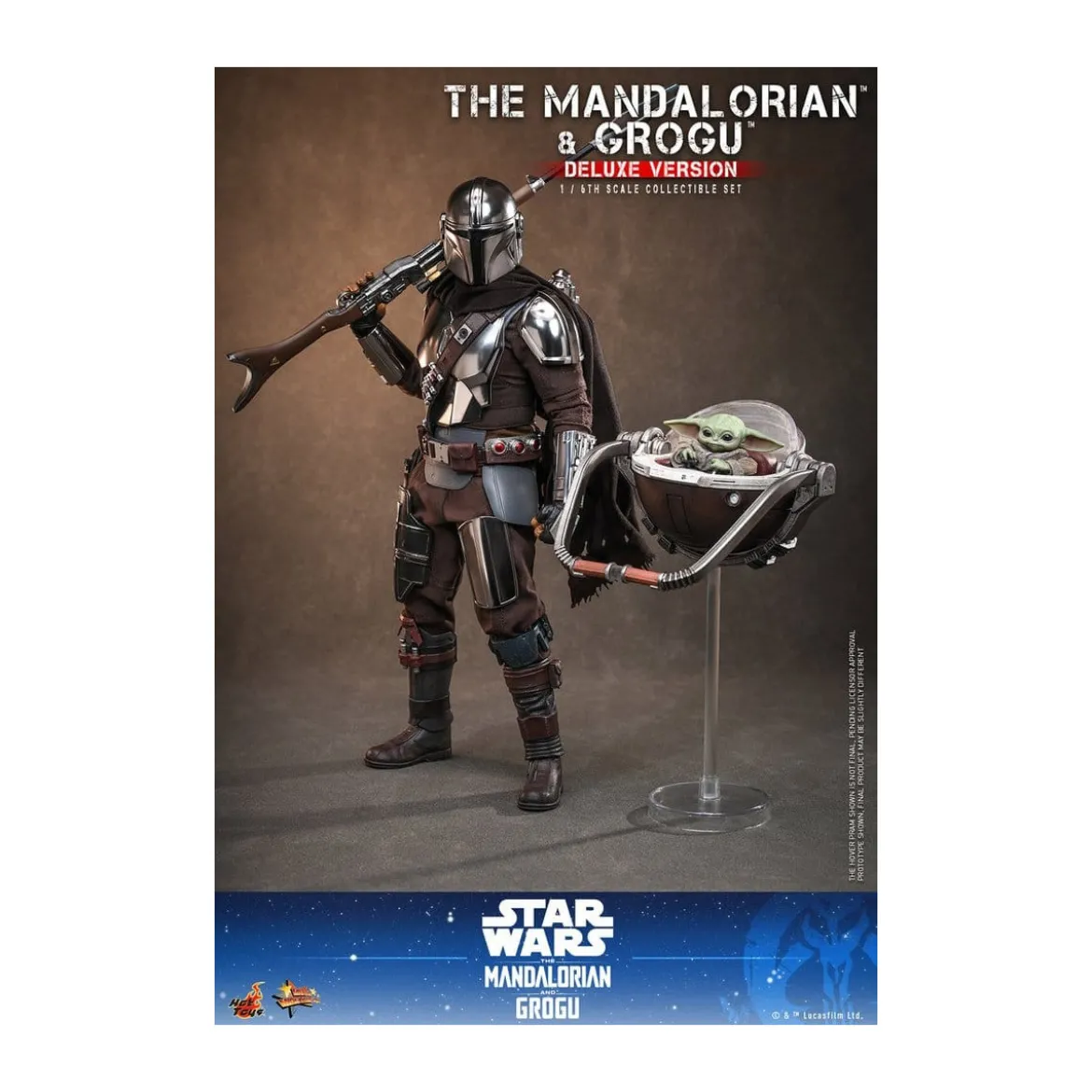 Hot Toys Star Wars - The Mandalorian and Grogu (Deluxe Version) MMS 1/6 - Star Wars: The Mandalorian & Grogu