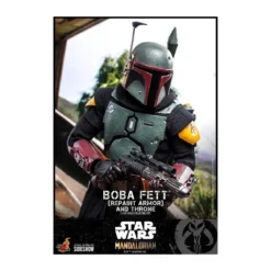 Hot Toys Star Wars The Mandalorian - Boba Fett (Repaint Armor) and Throne 1/6 TMS056