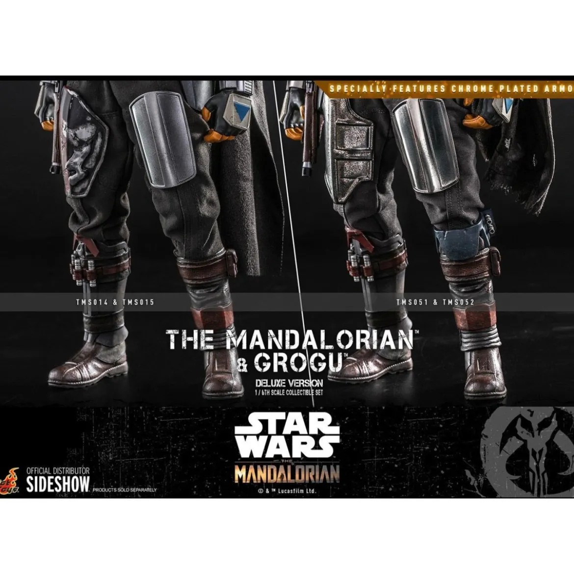 Hot Toys Star Wars The Mandalorian pack 2 figurines 1/6 The Mandalorian & Grogu Deluxe Version