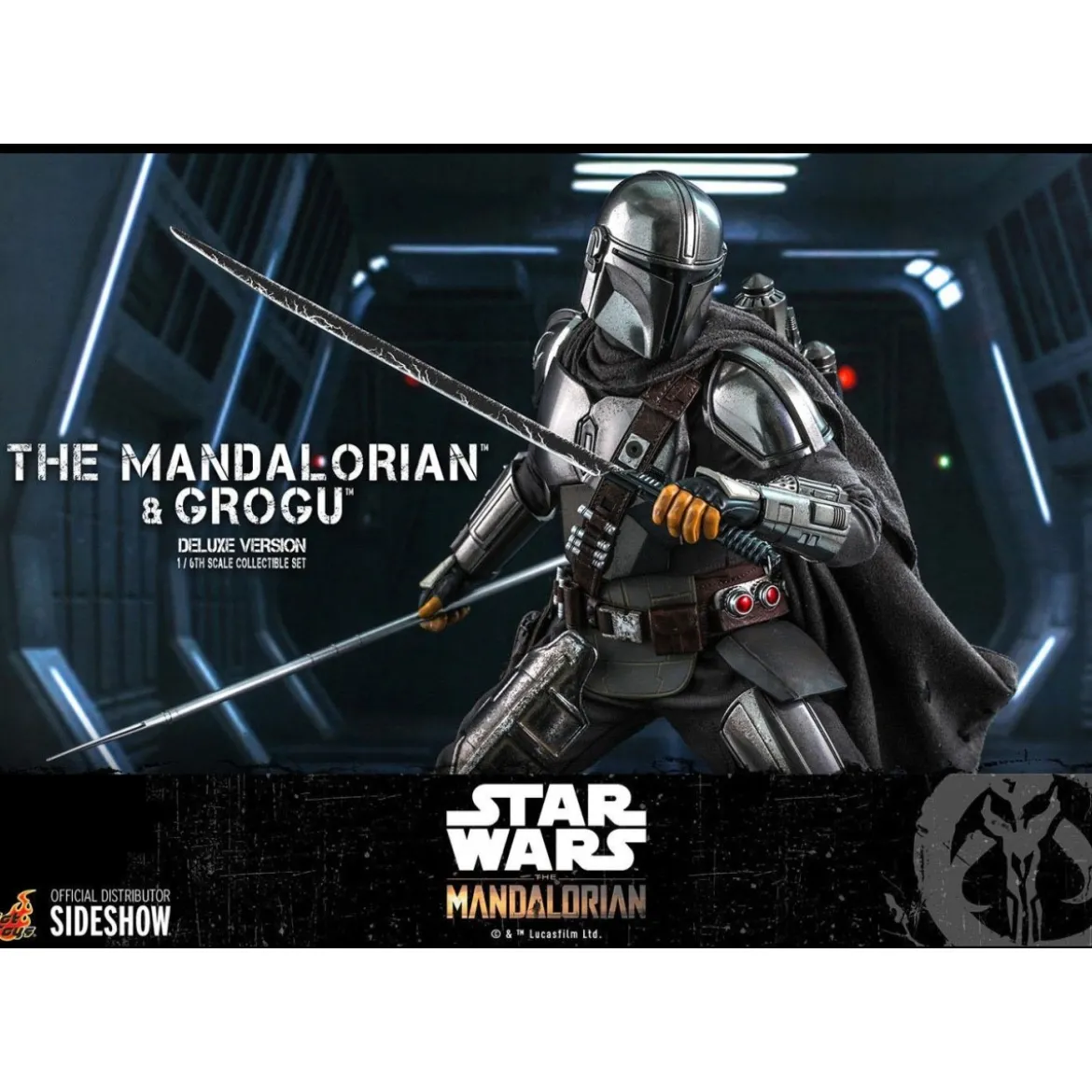 Hot Toys Star Wars The Mandalorian pack 2 figurines 1/6 The Mandalorian & Grogu Deluxe Version