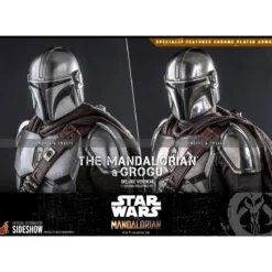 Hot Toys Star Wars The Mandalorian pack 2 figurines 1/6 The Mandalorian & Grogu Deluxe Version