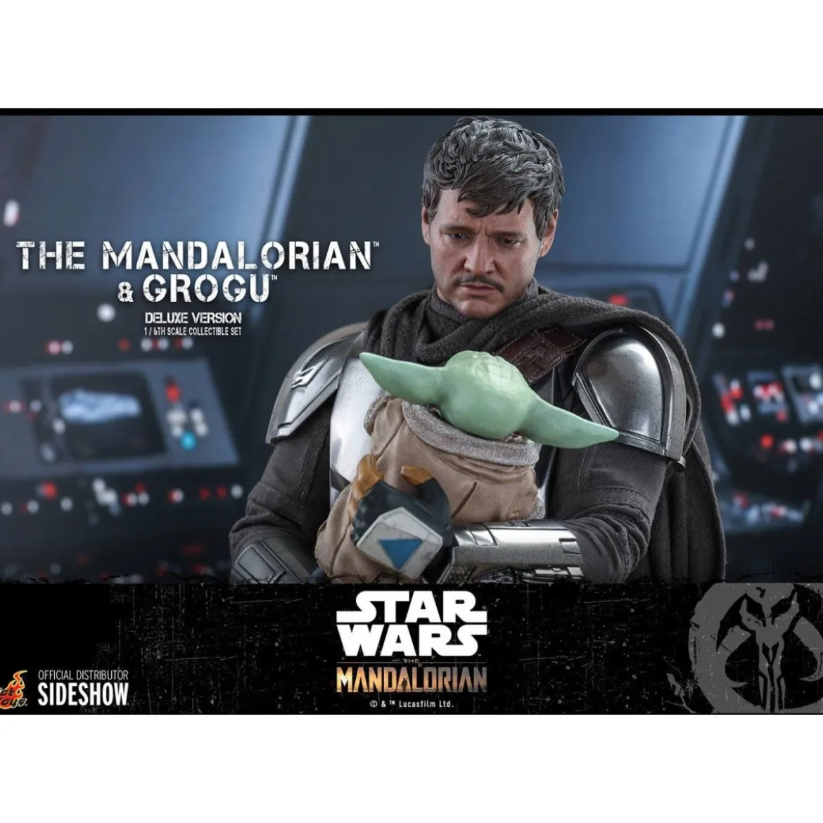 Hot Toys Star Wars The Mandalorian pack 2 figurines 1/6 The Mandalorian & Grogu Deluxe Version