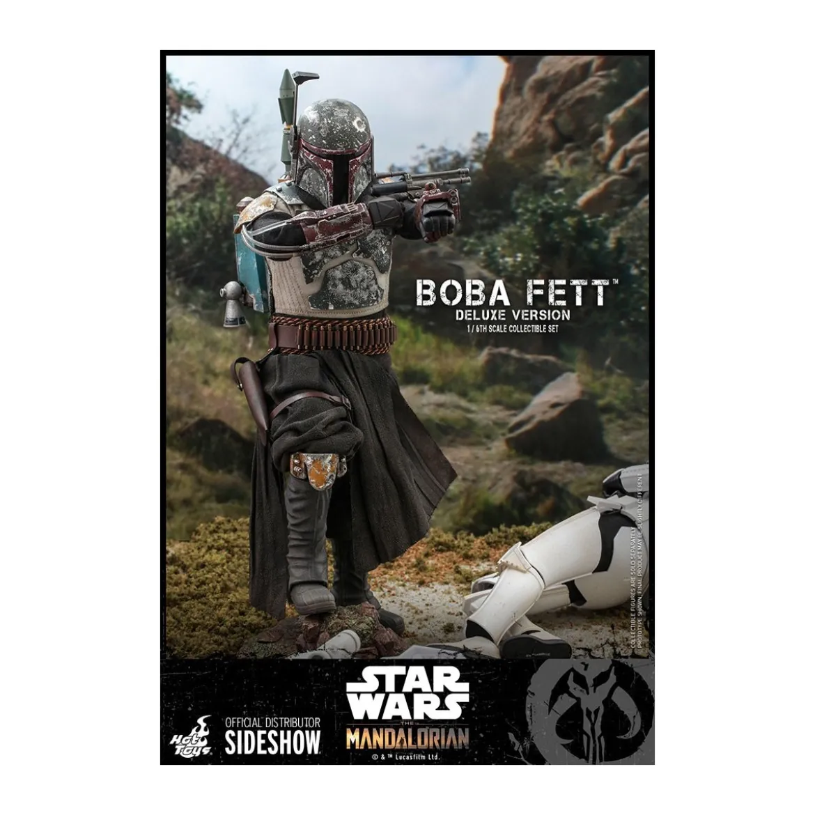 Hot Toys Star Wars The Mandalorian Boba Fett Deluxe Version 1/6 Movie Masterpiece