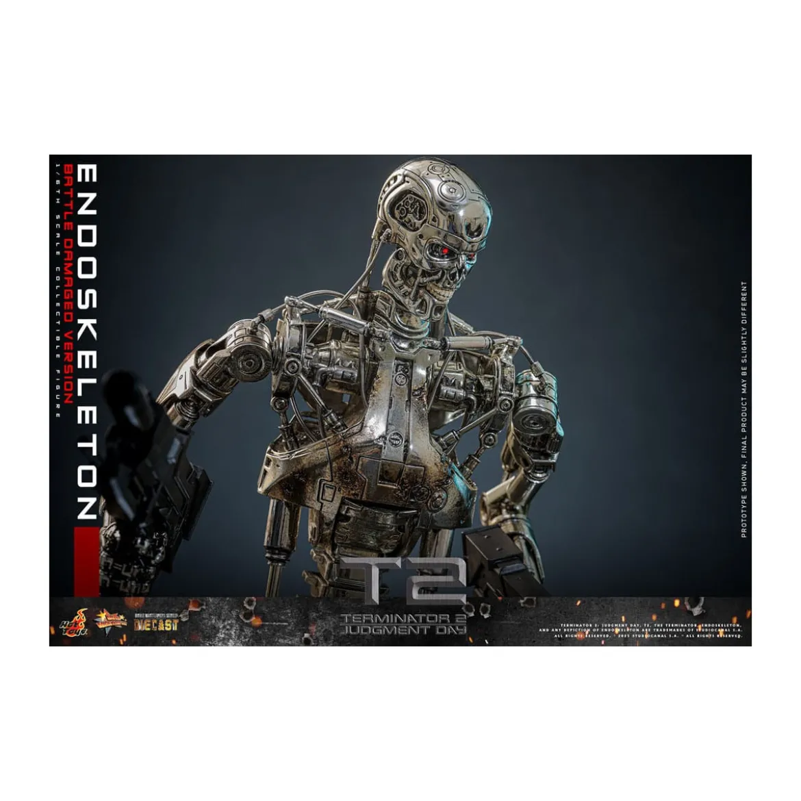 Hot Toys - Terminator 2: Judgment Day MMS 1/6 - Endoskeleton (Battle Damaged Version) Die cast MMS840D77
