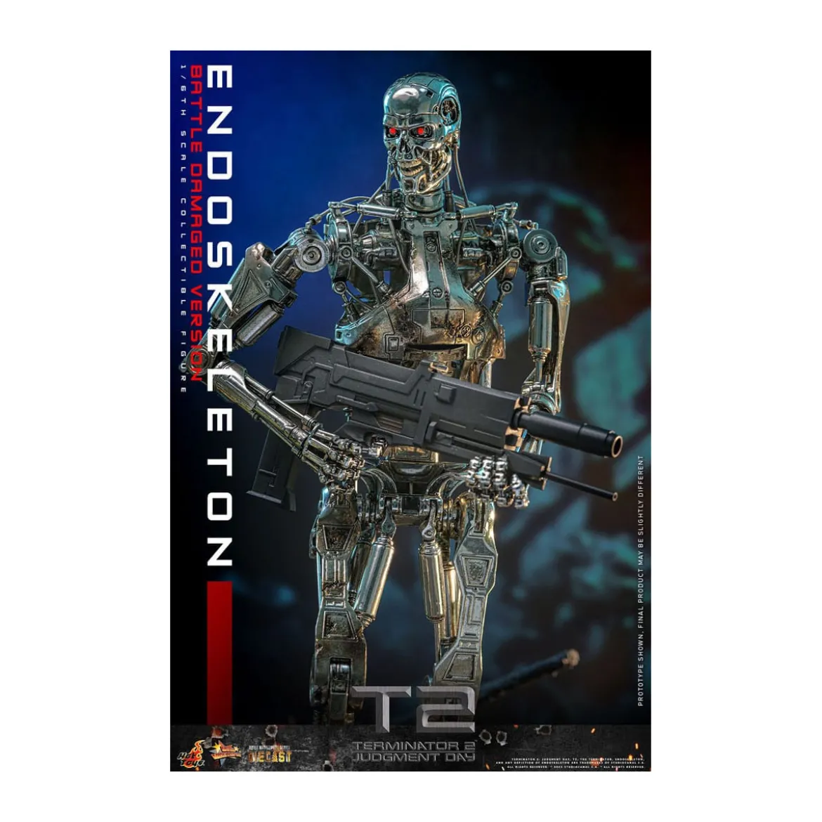 Hot Toys - Terminator 2: Judgment Day MMS 1/6 - Endoskeleton (Battle Damaged Version) Die cast MMS840D77