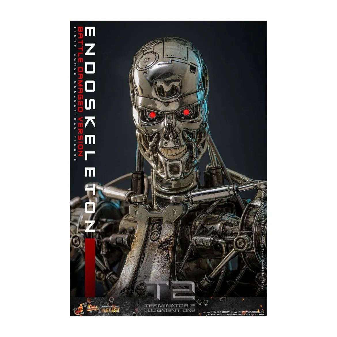 Hot Toys - Terminator 2: Judgment Day MMS 1/6 - Endoskeleton (Battle Damaged Version) Die cast MMS840D77