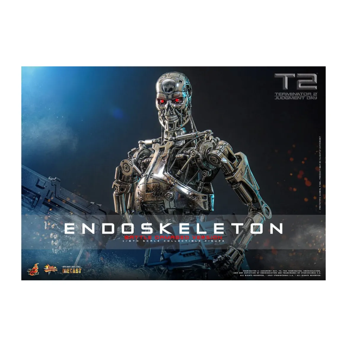 Hot Toys - Terminator 2: Judgment Day MMS 1/6 - Endoskeleton (Battle Damaged Version) Die cast MMS840D77