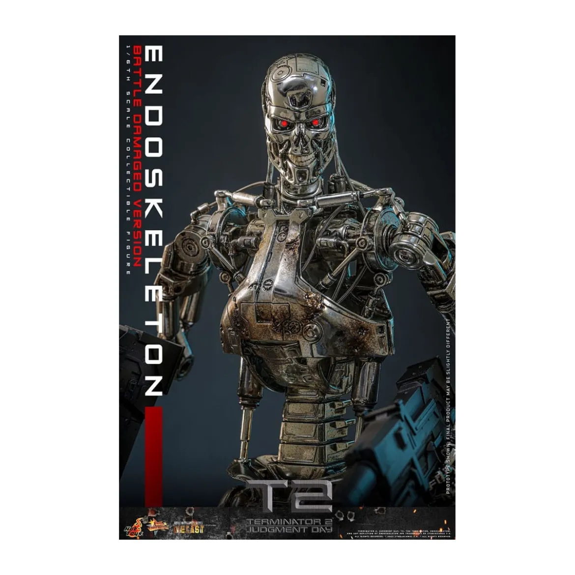 Hot Toys - Terminator 2: Judgment Day MMS 1/6 - Endoskeleton (Battle Damaged Version) Die cast MMS840D77