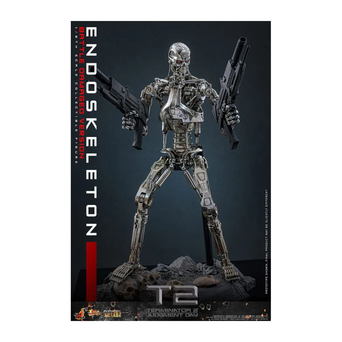 Hot Toys - Terminator 2: Judgment Day MMS 1/6 - Endoskeleton (Battle Damaged Version) Die cast MMS840D77