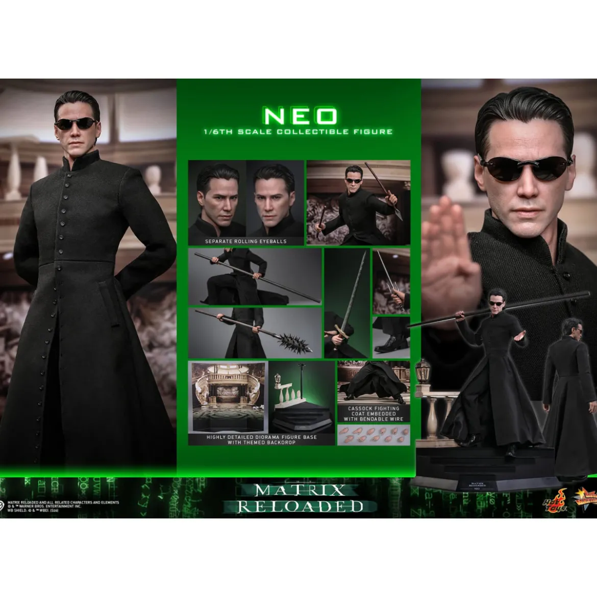 Hot Toys - The Matrix Reloaded figurine 1/6 Neo MMS868