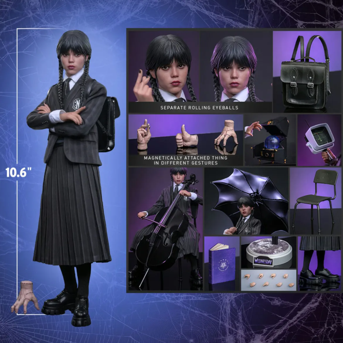Hot Toys - Wednesday TV Figurine Mercredi 1/6 TMS135