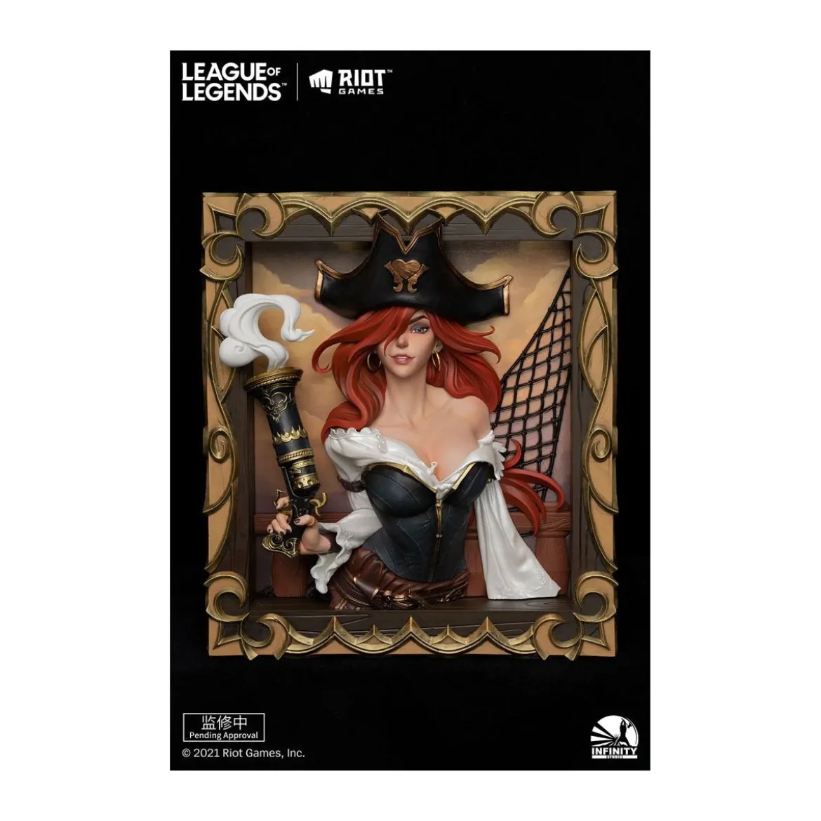 Infinity Studio - Cadre 3D The Bounty Hunter Miss Fortune - League of Legends