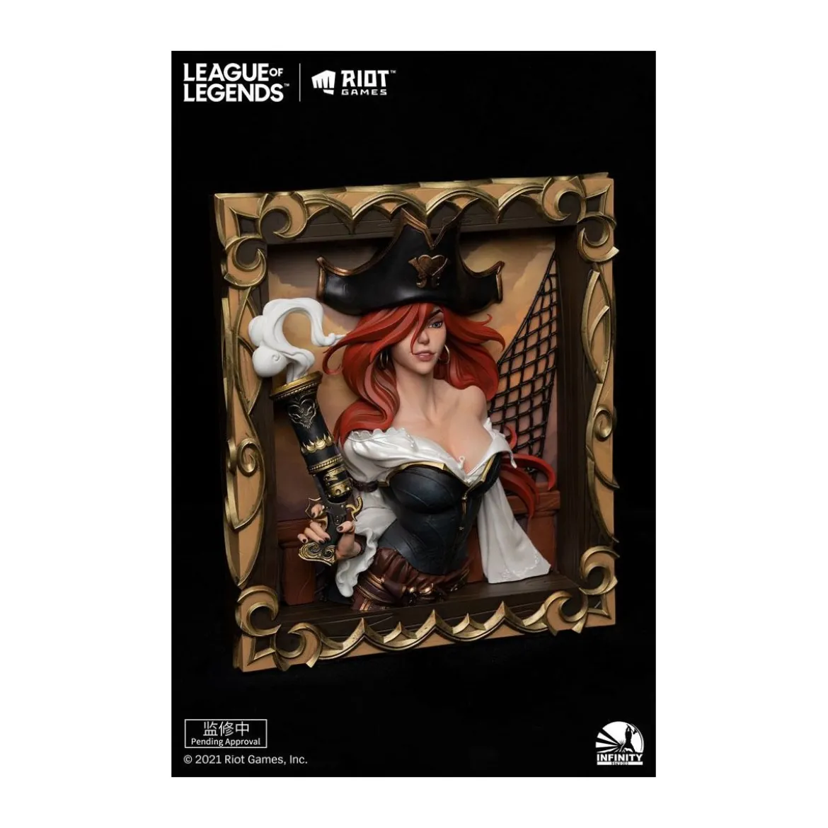 Infinity Studio - Cadre 3D The Bounty Hunter Miss Fortune - League of Legends