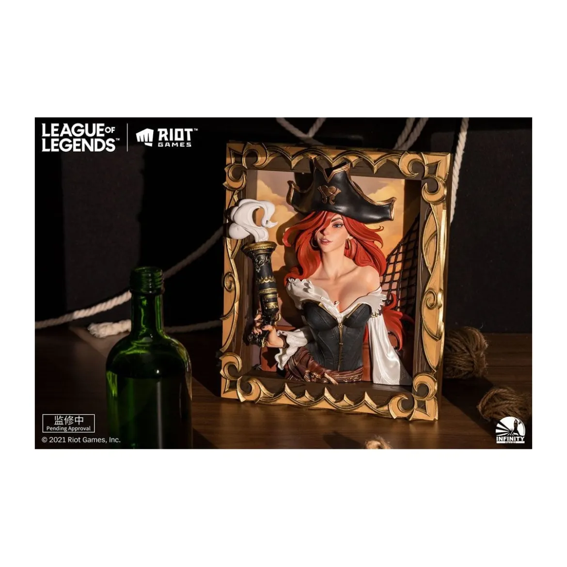 Infinity Studio - Cadre 3D The Bounty Hunter Miss Fortune - League of Legends
