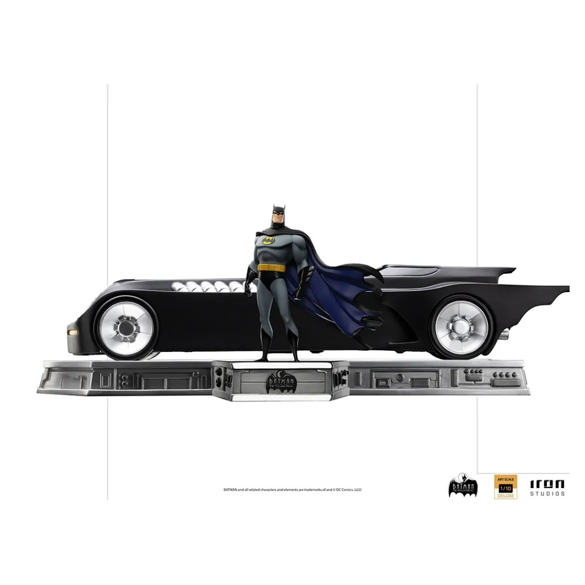 Iron Studios - Batman & Batmobile Deluxe - Batman The Animated Serie 1/10 DX Art Scale