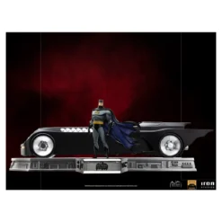 Iron Studios - Batman & Batmobile Deluxe - Batman The Animated Serie 1/10 DX Art Scale