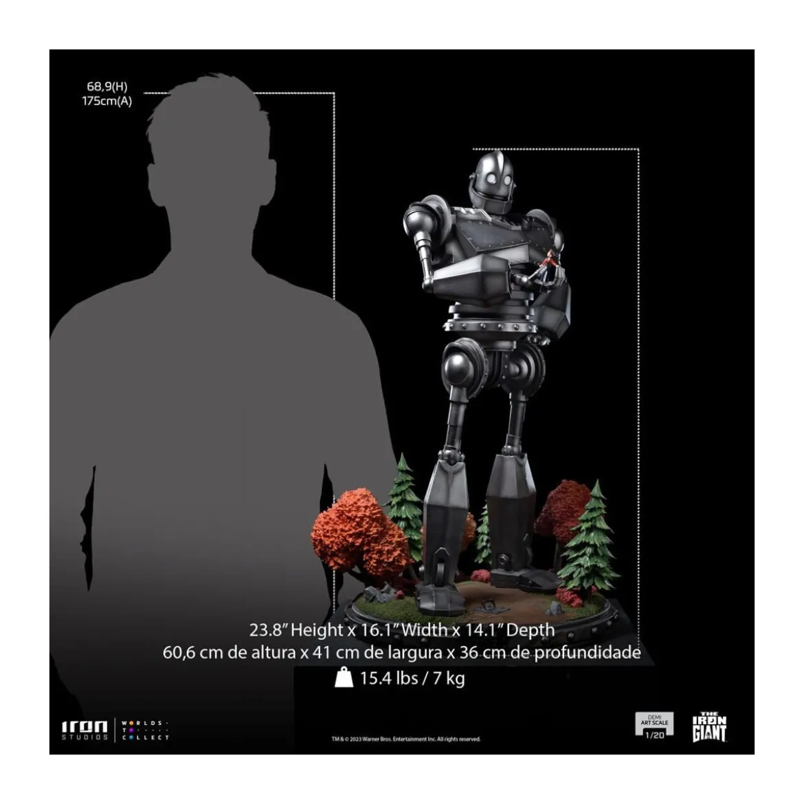 Iron Studios - Demi Art Scale 1/20 - Le Géant de fer statuette Iron Giant & Hogarth Hughes