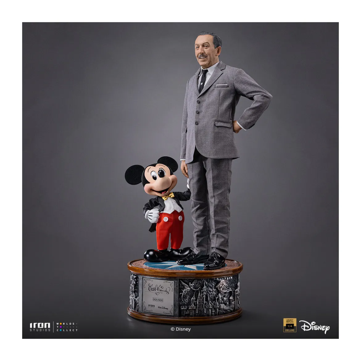 Iron Studios Disney Classics - Walt Disney & Mickey Mouse Legacy Replica 1/4