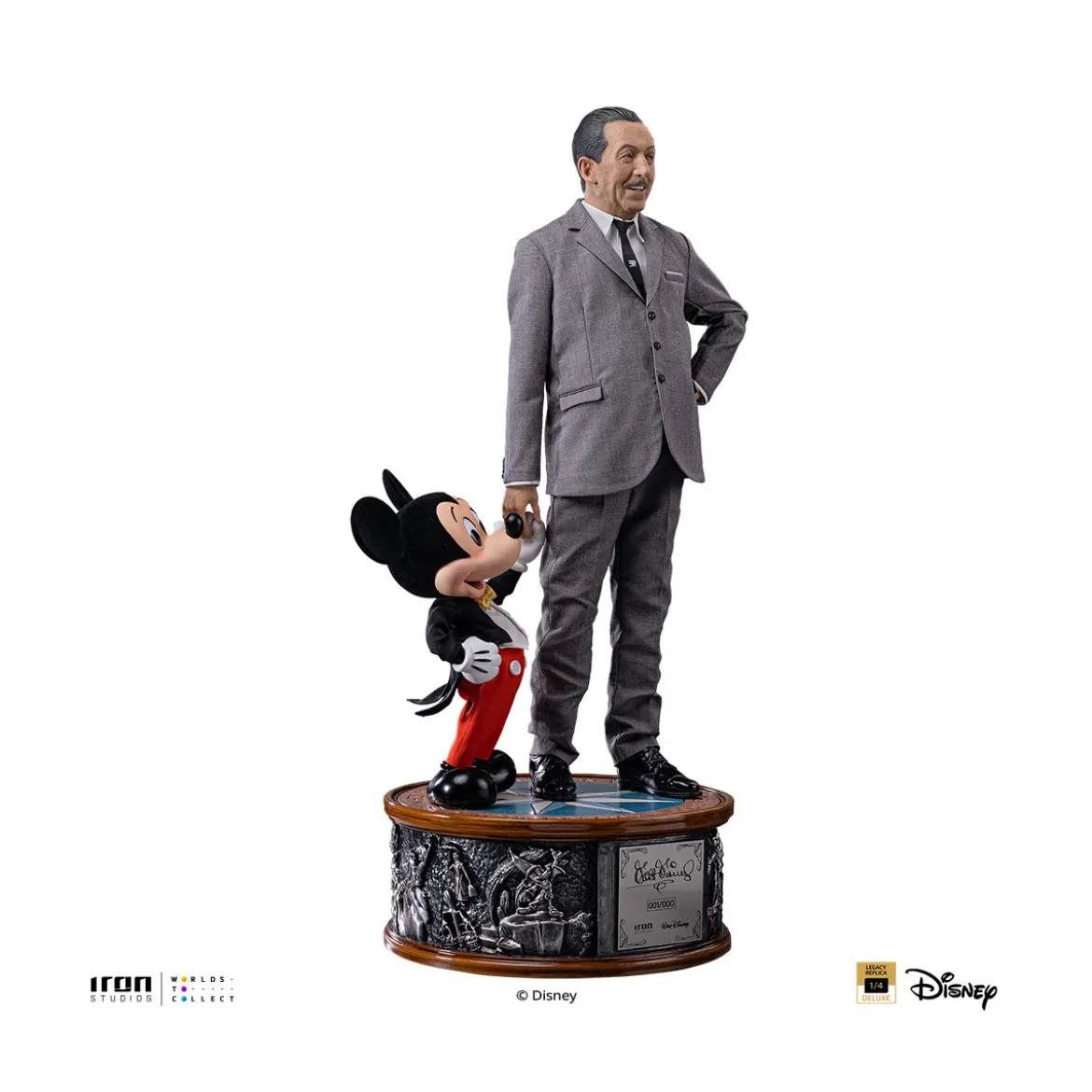 Iron Studios Disney Classics - Walt Disney & Mickey Mouse Legacy Replica 1/4