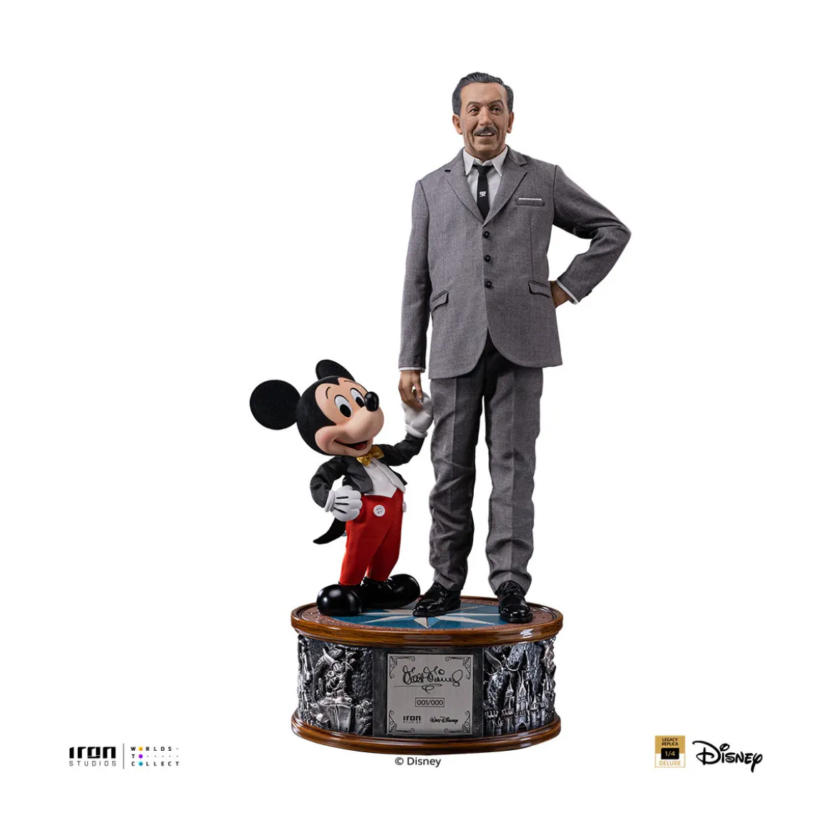 Iron Studios Disney Classics - Walt Disney & Mickey Mouse Legacy Replica 1/4