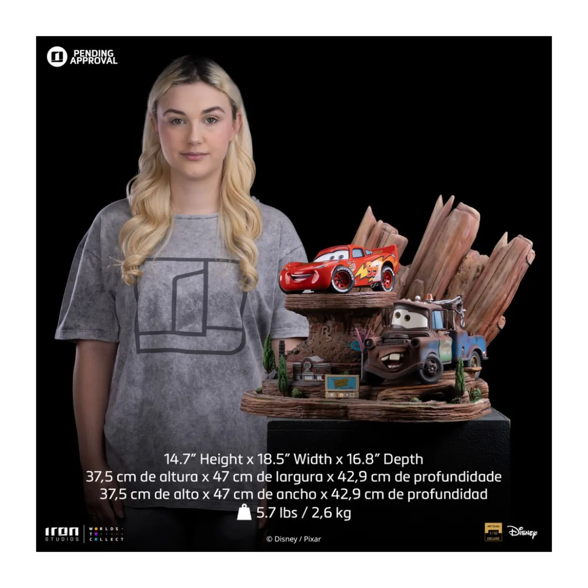 Iron Studios - Disney Pixar - Deluxe Art Scale Lightning McQueen & Tow Mater 1/10 - Cars