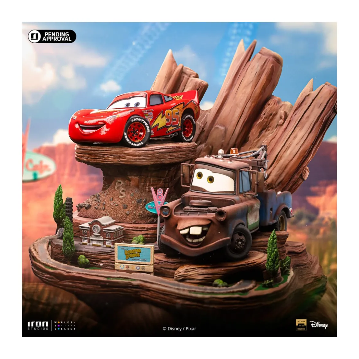 Iron Studios - Disney Pixar - Deluxe Art Scale Lightning McQueen & Tow Mater 1/10 - Cars