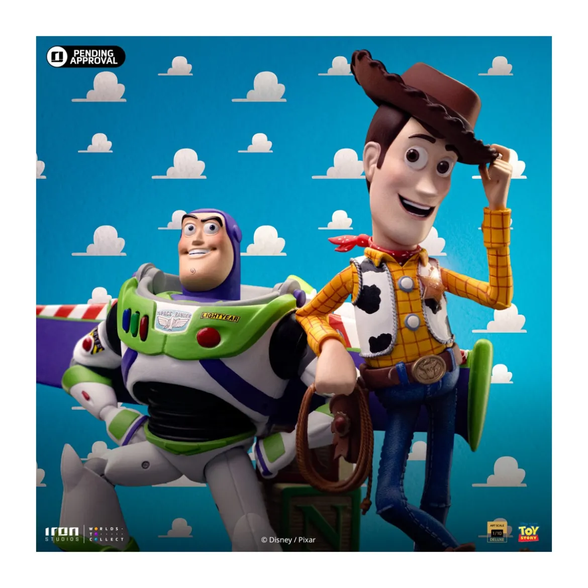 Iron Studios - Disney Pixar - Deluxe Art Scale Buzz & Woody 1/10 - Toy Story