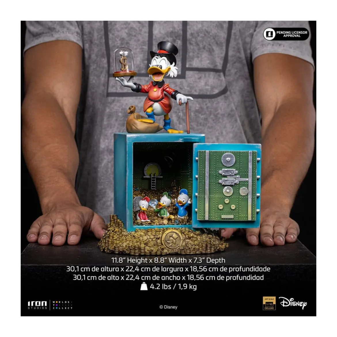 Iron Studios - Disney Uncle Scrooge McDuck and Nephews Deluxe Art Scale 1/10 - Duck Tales