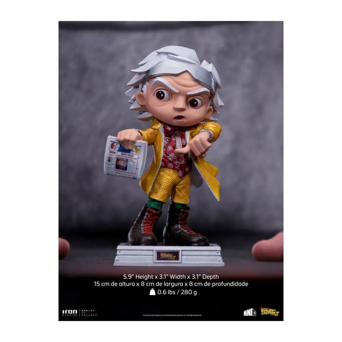 Iron Studios - Doc Brown Retour vers le Futur 2 - Mini Co.