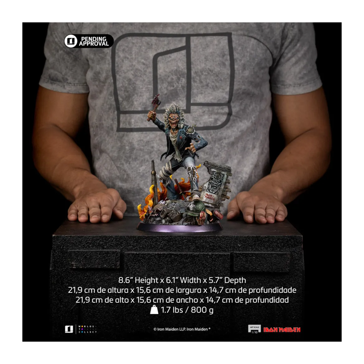 Iron Studios Iron Maiden - Eddie 50th year Anniversary 1/10 Art Scale