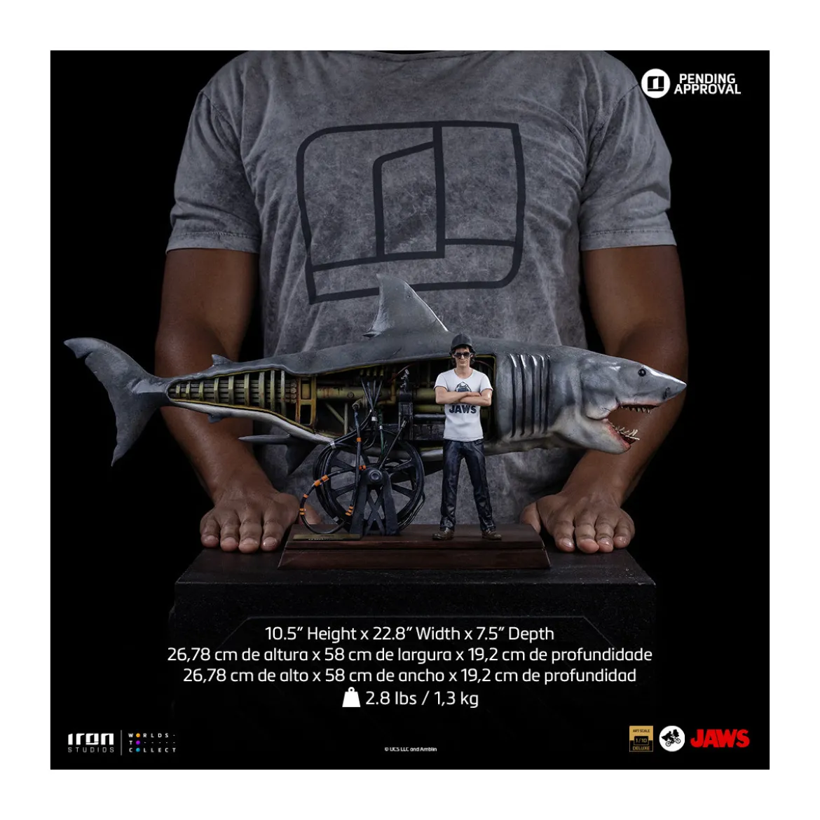 Iron Studios - JAWS - Steven Spielberg (Jaws 50th Anniversary) Deluxe Art Scale1/10 - Les dents de la mer