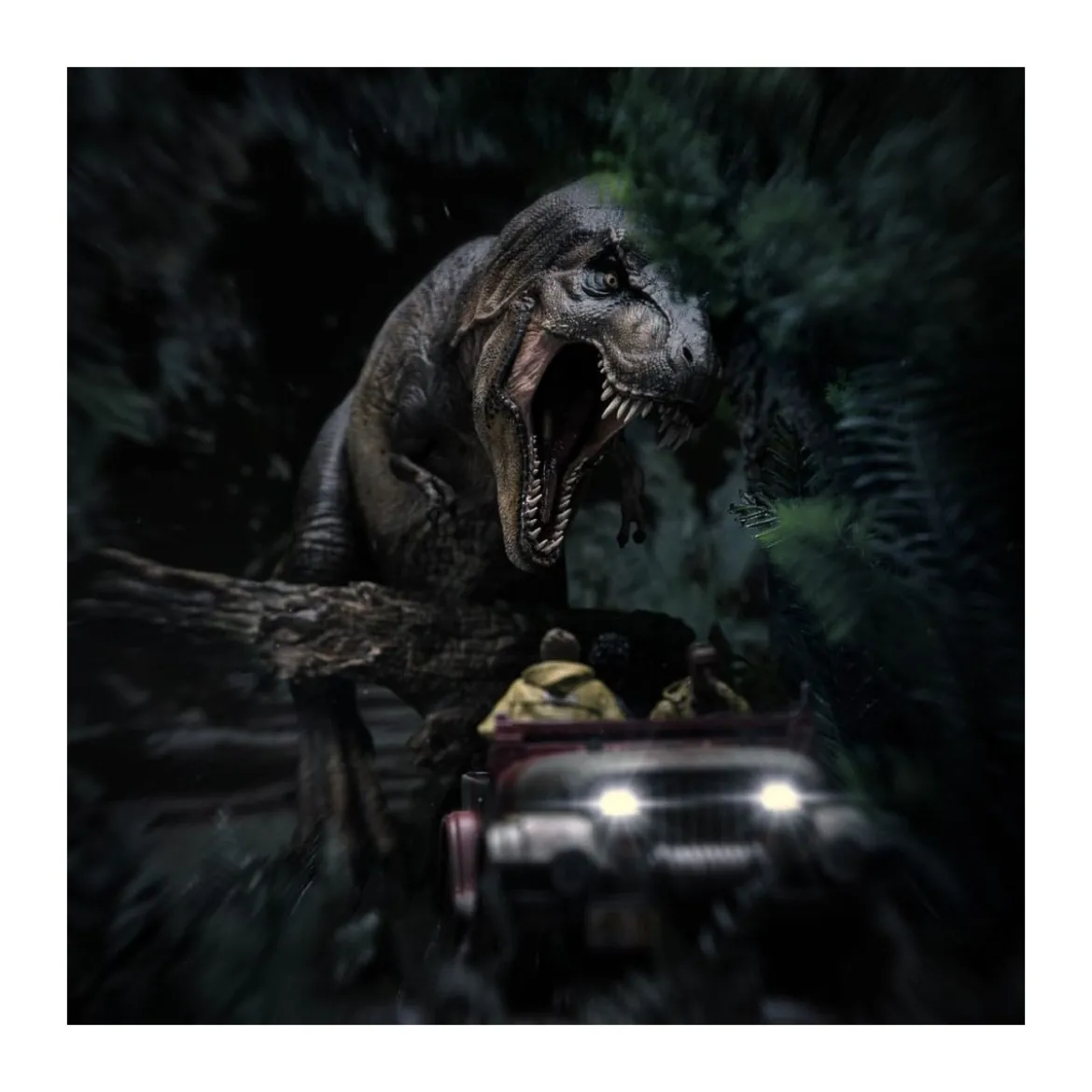 Iron Studios - Jurassic Park Demi Art Scale T-Rex Chase 1/20