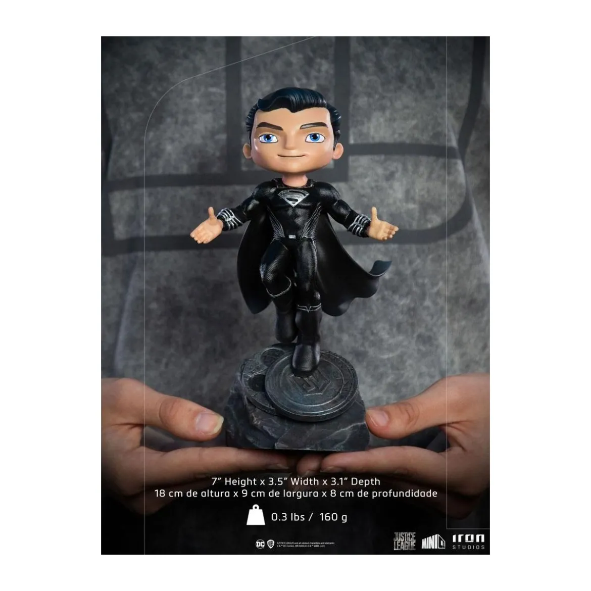 Iron Studios - Justice League Deluxe Superman Black - Mini Co.