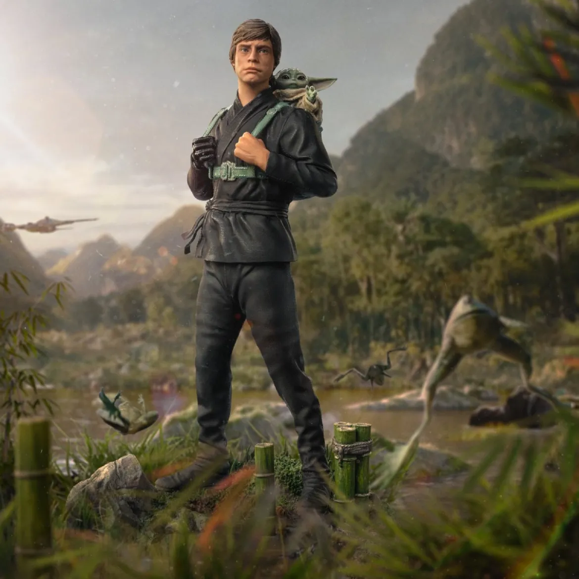 IRON STUDIOS - Luke Skywalker and Grogu Training 1:10 BDS Art Scale 1/10 - Star Wars The Book of Boba Fett