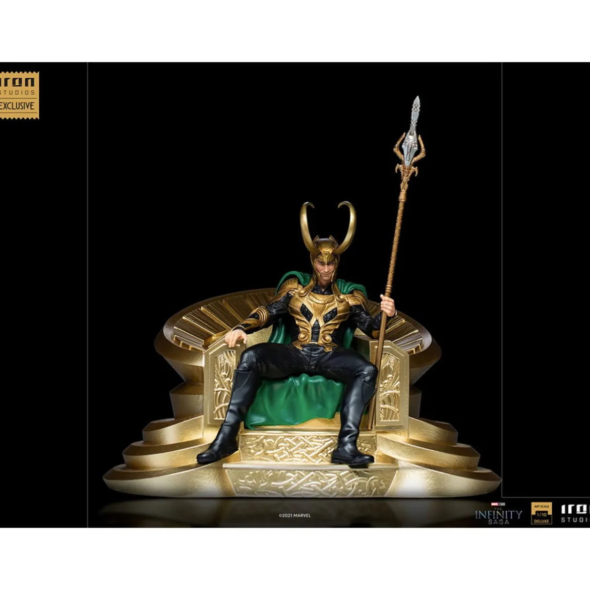 Iron Studios - Marvel Comics Loki on Throne 1/10 BDS Art Scale CCXP 2021 Exclusive