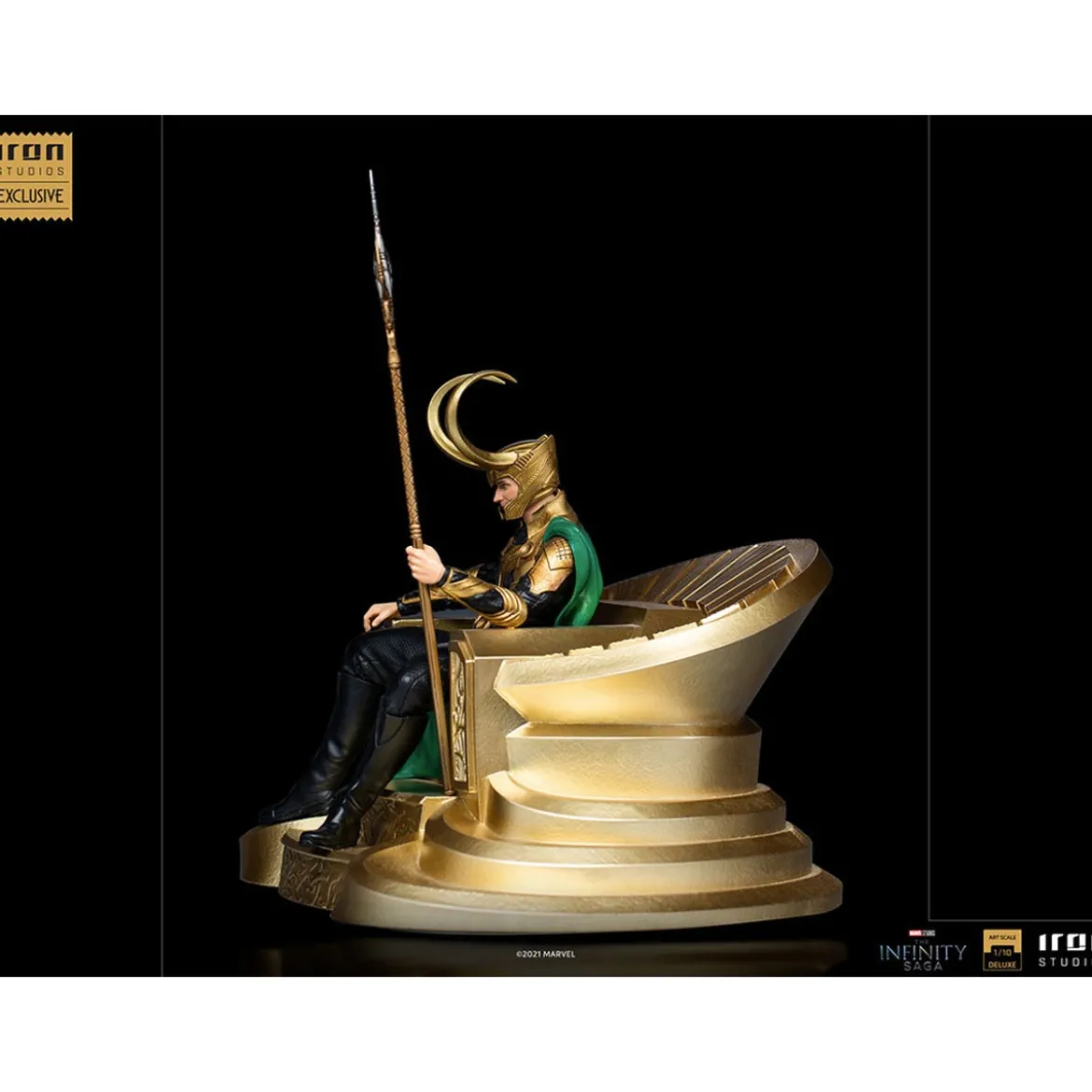 Iron Studios - Marvel Comics Loki on Throne 1/10 BDS Art Scale CCXP 2021 Exclusive