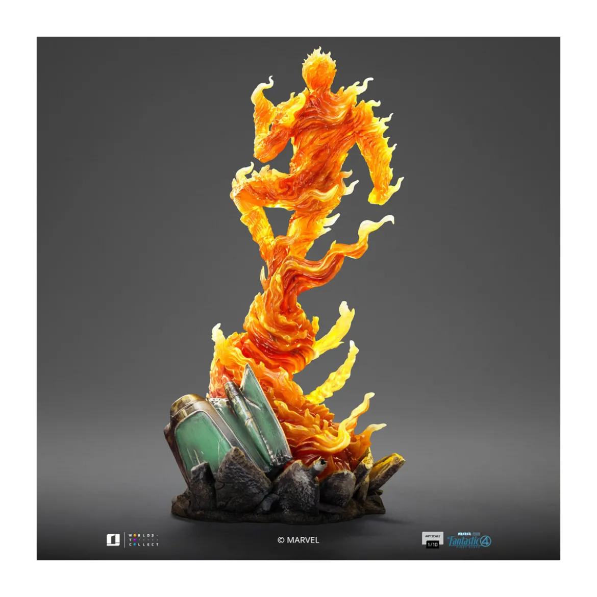 Iron Studios - Marvel Fantastic 4 - Human Torch Johnny Storm Scale Art Scale 1/10