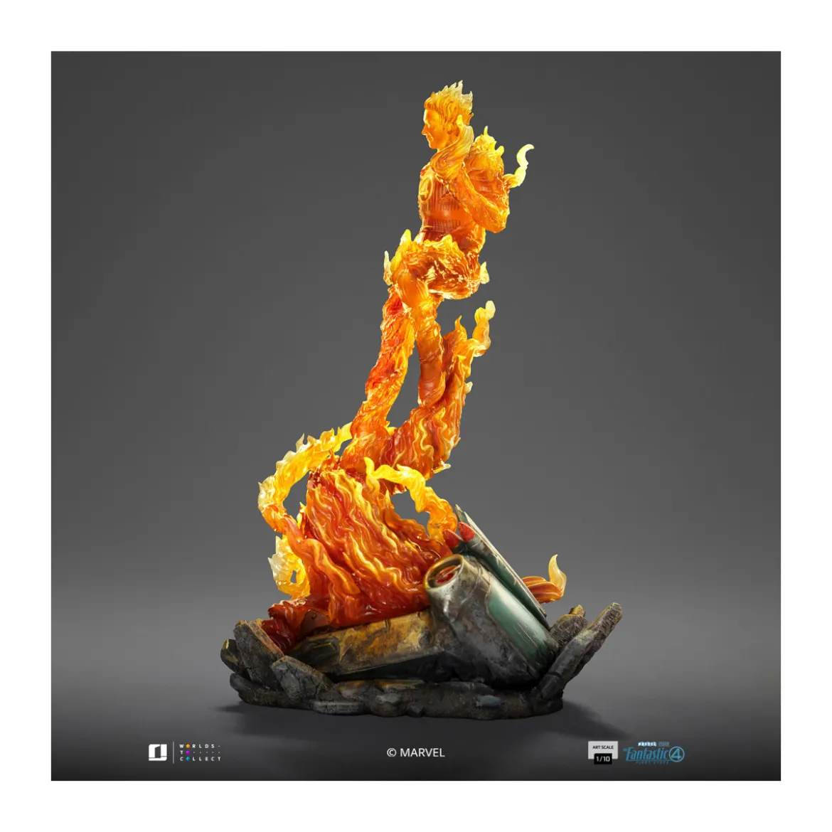 Iron Studios - Marvel Fantastic 4 - Human Torch Johnny Storm Scale Art Scale 1/10