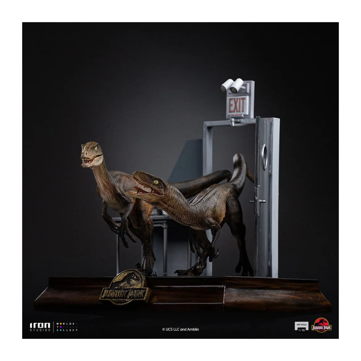 Iron Studios - Raptors at the kitchen's door - Jurassic Park 1/10 Bds Art Scale